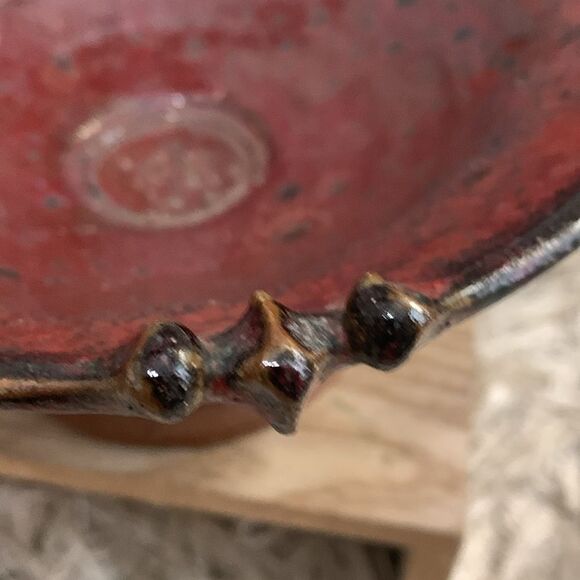 Handmade Artist Signed Stein Studio Art
Pottery Small Pedestal Bowl - Picture 7 of 17